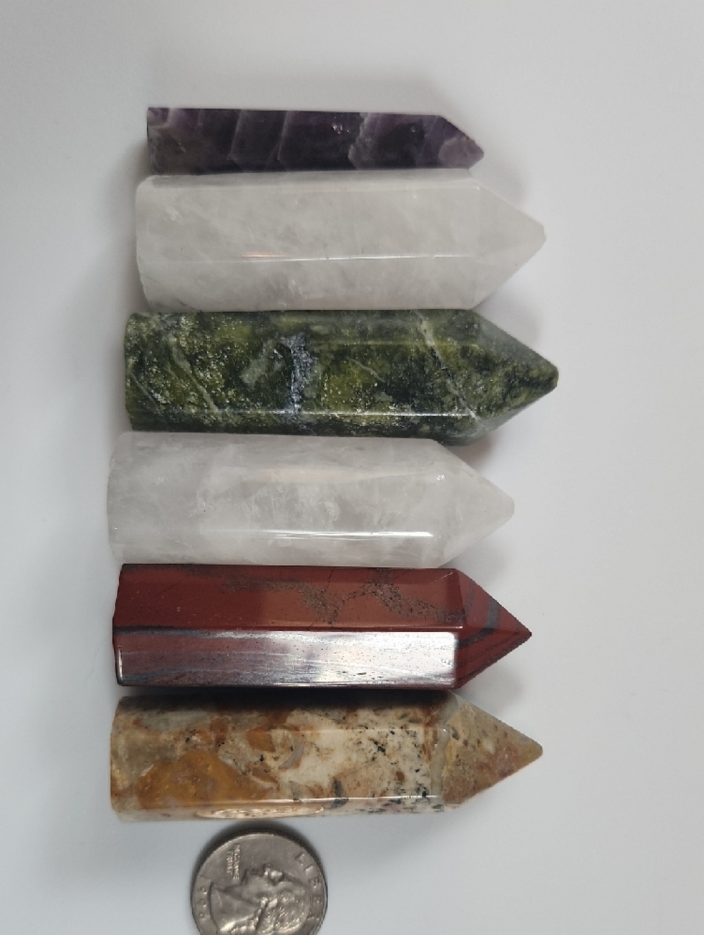 Polished Crystal Point Tower Set - Assorted Colors - Picture 2 of 2